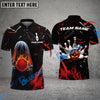 BlueJose Bowling And Pins Ghost Customized Name 3D Shirt ( 6 Colors)