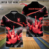 BlueJose Bowling And Pins Premium Customized Name 3D Shirt ( 6 Colors)