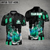 BlueJose Bowling And Pins Flame Smoke Customized Name 3D Shirt (6 Colors)