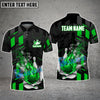BlueJose Bowling And Pins Flame Smoke Customized Name 3D Shirt (6 Colors)