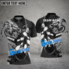 BlueJose Bowling And Pins Dragon Flame Fire Customized Name 3D Shirt (4 Colors)