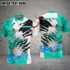 BlueJose Golf Flame Monster Hand Customized Name, Team Name 3D Shirts (4 Colors)