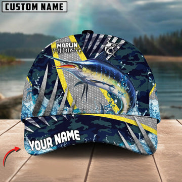 Bluejose Marlin Fishing Cod Water Blue Personalized Cap