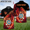 BlueJoses Archery Crown Golden Customized Name 3D Shirt (4 Colors)