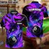 BlueJose Billiards Fire Phoenix Personalized Name, Team Name Unisex Shirt (6 Colors)