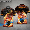 BlueJose Bowling And Pins Smoke Spider Pattern Customized Name 3D Shirt (4 Colors)