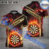 BlueJose Darts Flame Golden Premium Pattern Personalized Name, Team Name Shirt (4 Colors)