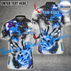 BlueJose Bowling And Pins Magma Flow Customized Name 3D Shirt (4 Colors)