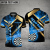 BlueJose Darts Metal And Fire Flame Personalized Name, Team Name Shirt (4 Colors)