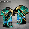 BlueJose Darts Metal And Fire Flame Personalized Name, Team Name Shirt (4 Colors)