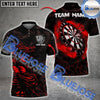 BlueJose Darts Crocodile Fire Pattern Personalized Name, Team Name Shirt (4 Colors)