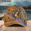 BlueJose Deer Hunting Camouflage Brown Leather Pattern  Multicolor Personalized Cap