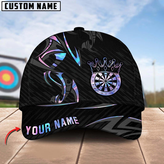 BlueJose Darts Crown Golden Luxury Pattern Personalized Name Cap (6 Colors)