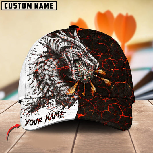 BlueJose Darts Dragon Magma Pattern Personalized Name Cap (4 Colors)