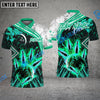 BlueJose Bowling And Pins Flame On Multicolor Customized Name 3D Shirt ( 4 Colors )