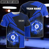 BlueJose Billiards Galaxy Blue Personalized Name, Team Name Unisex Shirt