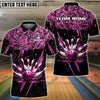 BlueJose Bowling And Pins Ink Pattern Customized Name 3D Shirt (5 Colors)