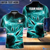 BlueJose Personalized Name and Team Name Thunder Color Bowling Player Multicolor 3D Shirt, Personalized Shirts For Bowling Players
