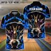 BlueJose Bowling Break Pins Pattern Customized Name 3D Shirt (4 Colors)