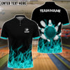 BlueJose Bowling And Pins Ink Fire Pattern Customized Name 3D Shirt (4 Colors)