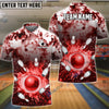 BlueJose Bowling And Pins Tie-Dye Pattern Customized Name, Team Name 3D Shirt (4 Colors)