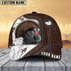 BlueJose Turkey Hunting Premium Leather Pattern Personalized Name Cap (4 Colors)