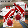 BlueJose Bowling And Pins Ribbon Pattern Customized Name, Team Name 3D Shirt (4 Colors)