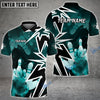BlueJose Bowling And Pins Smoke Premium Customized Name 3D Shirt (4 Colors)
