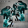 BlueJose Bowling And Pins Smoke Premium Customized Name 3D Shirt (4 Colors) Personalized Shirts For Bowling Players
