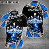BlueJose Bowling And Pins Premium Super Customized Name 3D Shirt (4 Colors) Personalized Shirts For Bowling Players