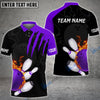 BlueJose Bowling And Pins Color Scratch Customized Name 3D Shirt (4 Colors) Personalized Shirts For Bowling Players