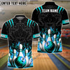 BlueJose Bowling And Pins Tiger Pattern Customized Name, Team Name 3D Shirt (5 Colors)