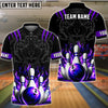 BlueJose Bowling And Pins Tiger Pattern Customized Name, Team Name 3D Shirt (5 Colors)