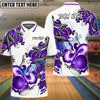 BlueJose Bowling And Pins Snake Pattern Customized Name 3D Shirt (4 Colors)