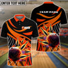 BlueJose Bowling And Pins Broken Pattern Customized Name, Team Name 3D Shirt (4 Colors)