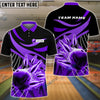 BlueJose Bowling And Pins Broken Pattern Customized Name, Team Name 3D Shirt (4 Colors)