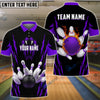 BlueJose Bowling And Pins Monster Pattern Customized Name, Team Name 3D Shirt (4 Colors)