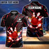 BlueJose Bowling And Pins Classic Fireworks Customized Name 3D Shirt (4 Colors)
