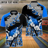 BlueJose Bowling And Pins Runway Customized Name 3D Shirt (4 Colors)