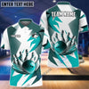 BlueJose Bowling And Pins Light And Shadow Customized Name, Team Name 3D Shirt (4 Colors)