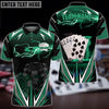 BlueJose Poker Green Fire Personalized Name, Team Name Unisex Shirt