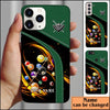 BlueJose Billiards Leather Pattern Personalized Name Phone Case