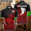 BlueJose Billiards New Black And Red Lightning Personalized 3D Shirt