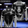 BlueJose Billiards Gray Personalized Name, Team Name Shirt