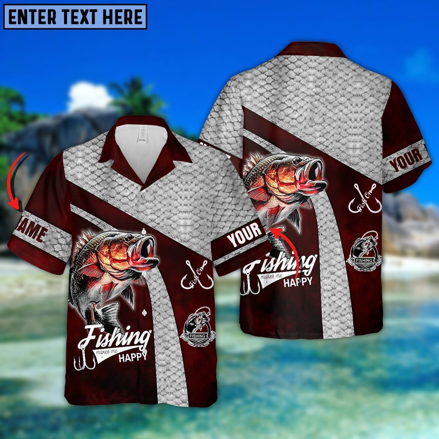 Fishing 3D Hawaiian Shirt