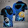 BlueJose Billiards Blue Up N Stroke Team Personalized Name 3D Shirt