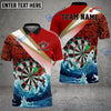 BlueJose Darts Ocean Waves Tattoo Pattern Personalized Name, Team Name Shirt (4 Colors)