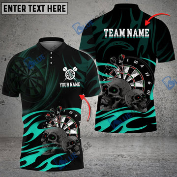 BlueJose Darts & Skull Pattern Personalized Name, Team Name Shirt (4 Colors)