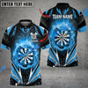 BlueJose Darts Dartboard Flaming Personalized Name, Team Name Shirt (4 Colors)