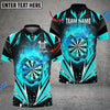 BlueJose Darts Dartboard Flaming Personalized Name, Team Name Shirt (4 Colors)